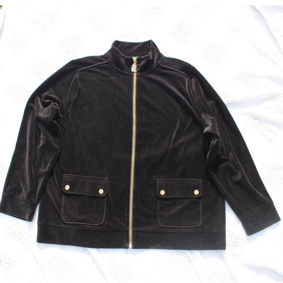 Ralph Lauren Jackets & Blazers - NWOT Lauren x Ralph Lauren black jacket velour XXL